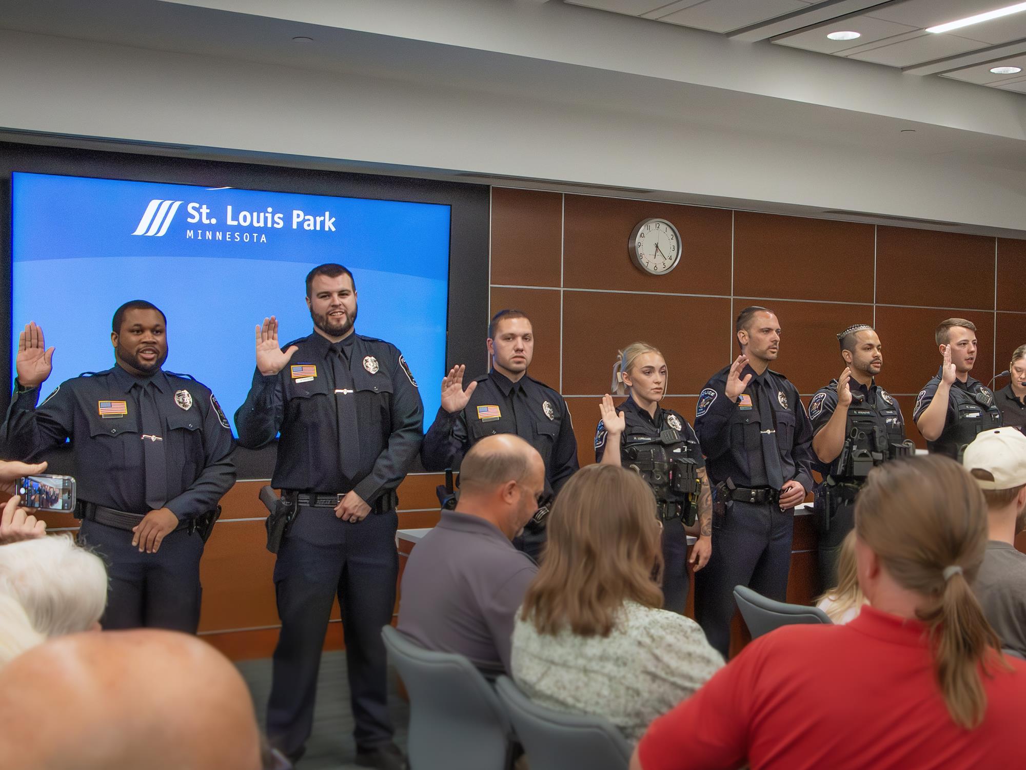 police officer swearing in
