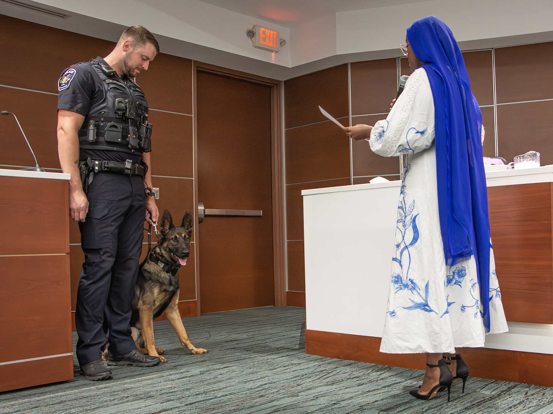 K9 officer Rolo oath of office