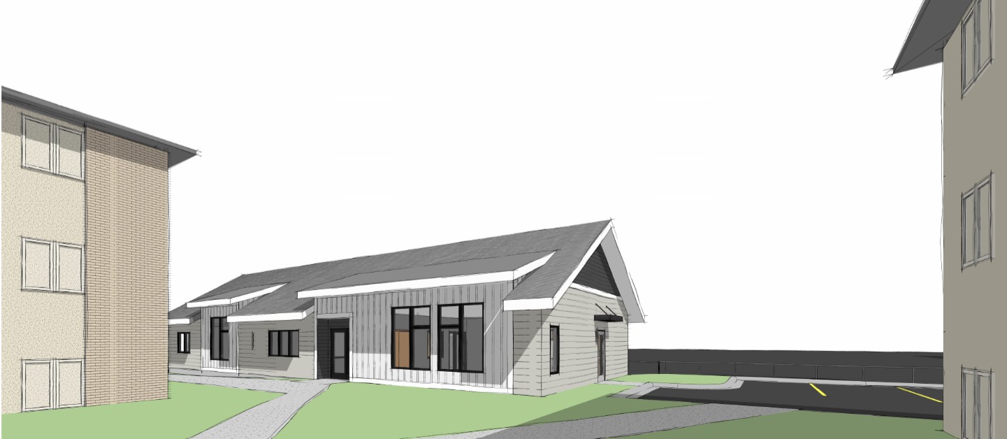 Bickham Ct Community Building 3D render