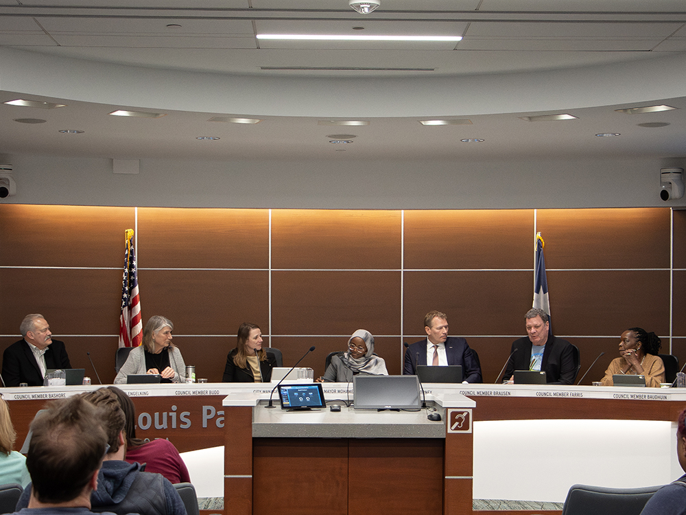 city council members in council chambers