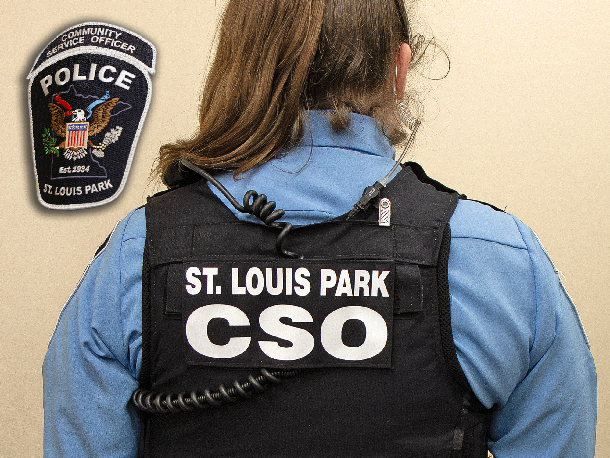 Community service officer – back of uniform