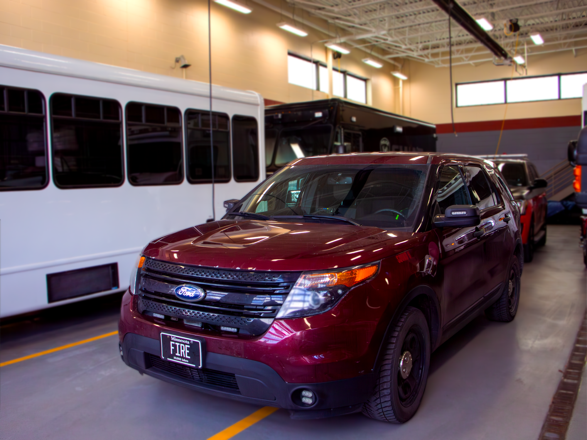 Non-emergency fire squad vehicle
